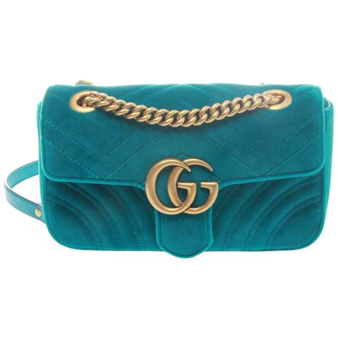 gucci marmont velvet petrol blue outfit|Gucci Marmont velvet crossbody.